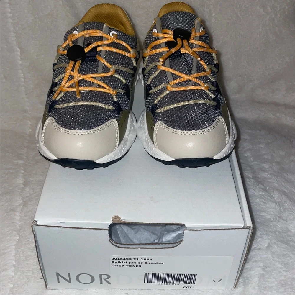 NWT Flower Mountain Raikiri Junior Sneaker in Beige-Taupe-Orange - Picture 6 of 13
